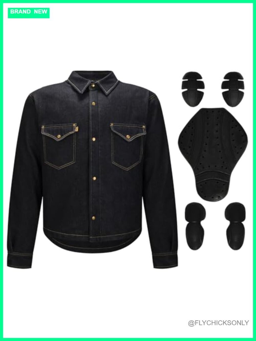 Armored Motorcycle Jacket Denim Shirt with Mesh Liner CE Protection Lightweight